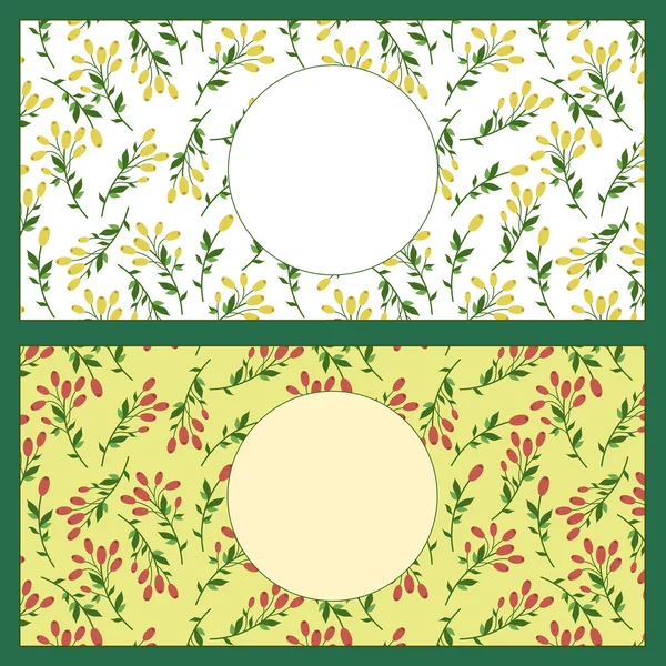 Set d'invitations florales — Image vectorielle