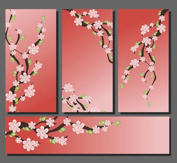 Blossom sakura uitnodiging — Stockvector