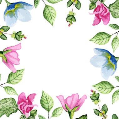 Beyaz çerçeve çiçek