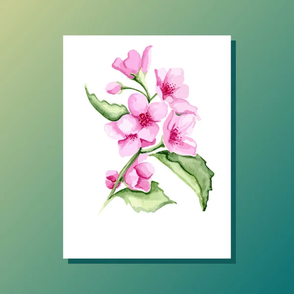 Floral kaart — Stockvector