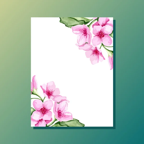 Cherry blossom uitnodiging — Stockvector