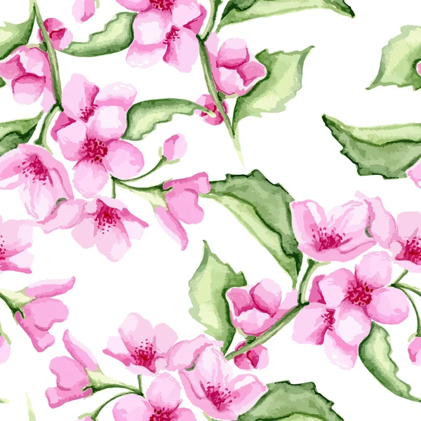 Ροζ άνθη μοτίβο — Διανυσματικό Αρχείο