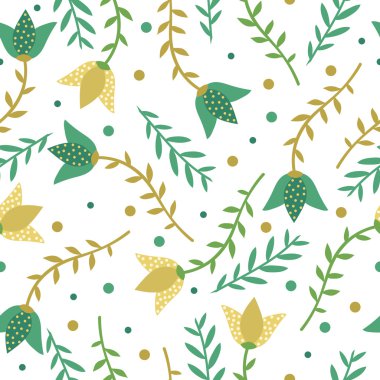 Çiçek beyaz desenli