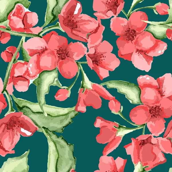 Blomstrende røde blomster – Stock-vektor