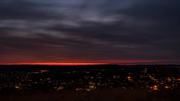 Ночное Фото Red Wing Миннесоте — стоковое фото
