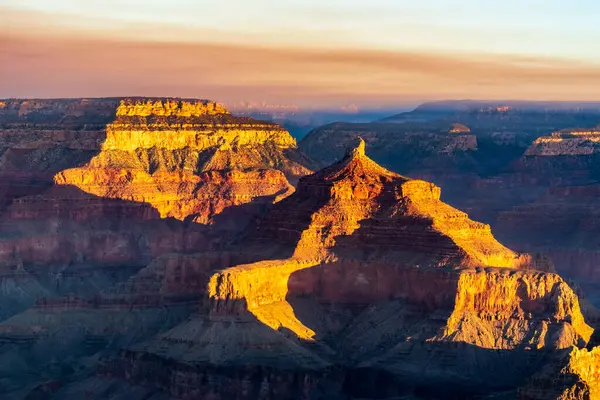 Smoke Forest Fire Hover Grand Canyon — стоковое фото