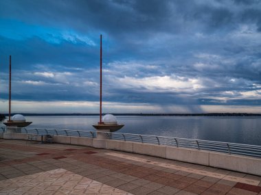 View of Lake Monona from Monona Terrace Community and Convention Center in Madison, Wisconsin clipart