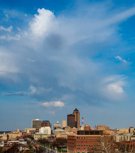 Skyline Des Moines Iowa — Foto de Stock