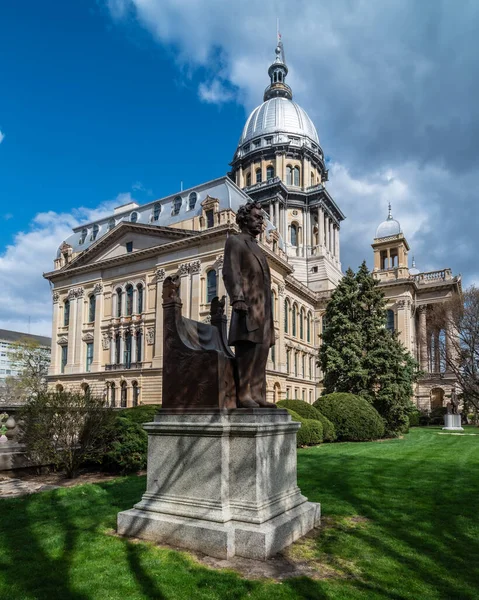 Statua Del Governatore Richard Yates Campidoglio Dell Illinois Springfield — Foto Stock