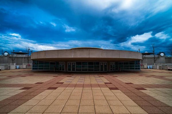 Wejście Monona Terrace Community Convention Center Madison Wisconsin Obraz Stockowy