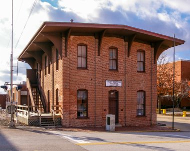 Great Western Railroad Depot in Springfield, Illinois clipart