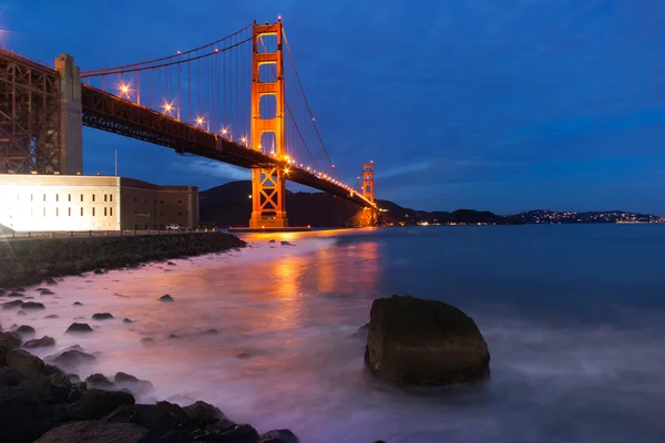 Golden Gate Bridge at Night — Stock Photo, Image