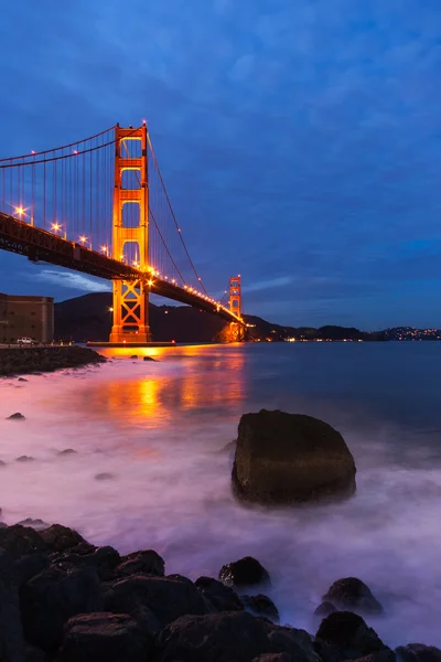 Golden Gate Bridge at Night — Stock Photo, Image