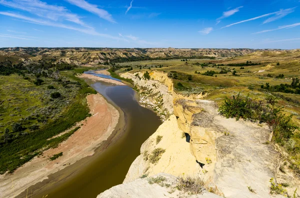 O Little Missouri River Valley — Fotografia de Stock