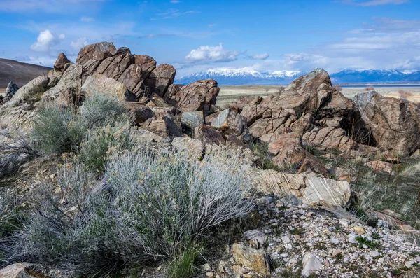 Mountains and Rocks on Antelope Island — Stock Photo, Image