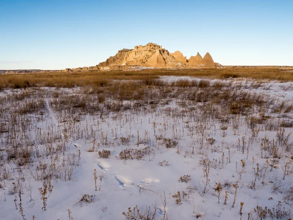 Κορυφές ανέλθει στην Badlands το χειμώνα — Φωτογραφία Αρχείου