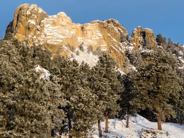 Monte Rushmore no inverno — Fotografia de Stock
