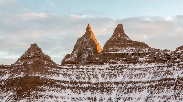 Σχήματα "λ" στην Badlands το χειμώνα — Φωτογραφία Αρχείου