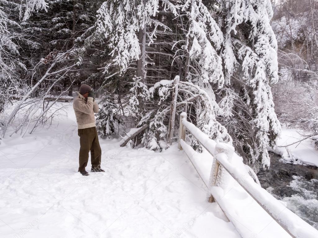 Photographing Spearfish Falls in Winter