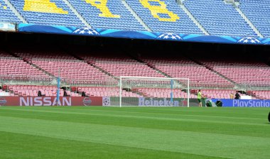 Camp Nou Barcelona görünümünü Fc Barcelona önemli bir maçtan önce 