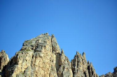 Dolomit dağ geçişinde Gardena unesco