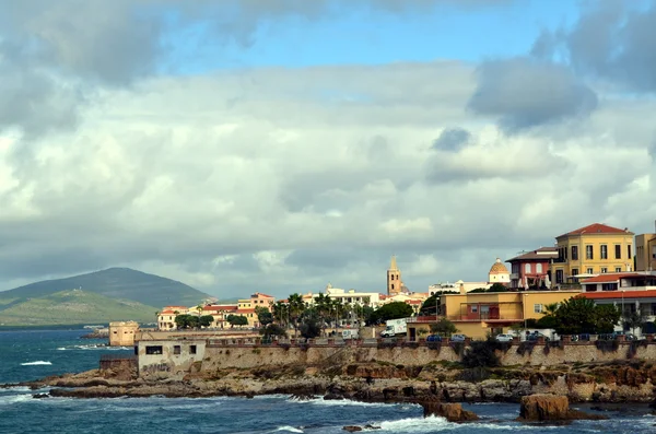 Sea landscape with bad weather and the cloudy sky