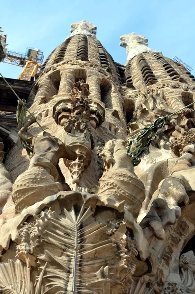 Detale architektoniczne kościoła Sagrada Familia. Katalonia Hiszpania Barcelona — Zdjęcie stockowe
