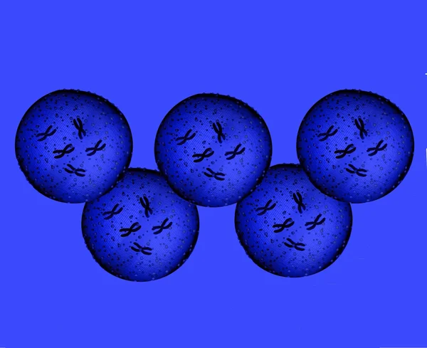 Olympians Blue microbes — Stock Photo, Image