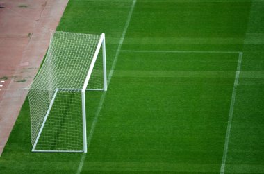 Hedef ve futbol sahası futbol oyun sırasında