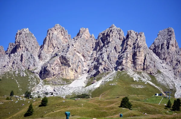 Gardena Pass i dolomiti unesco norr Italien — Stockfoto