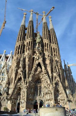 Merkezi Barcelona İspanya Sagrada Familia bulunan