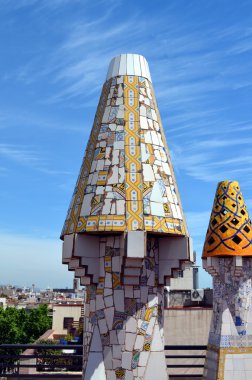 Mosaics of Antonio Gaudi Palau Guell Barcelona clipart