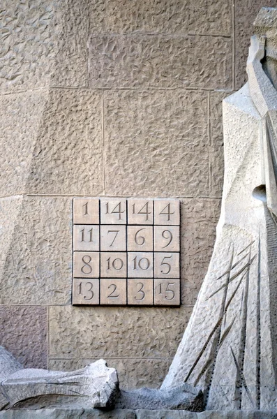 Architektonische details der sagrada familia barcelona — Stockfoto