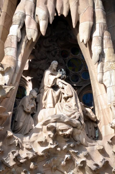 Detale architektoniczne Sagrada Familia Barcelona Hiszpania — Zdjęcie stockowe