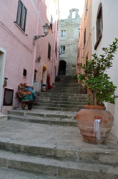 Stairs in Castelsardo Sardinia — Stock Photo, Image