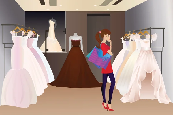 Tienda de bodas. Moda . — Vector de stock