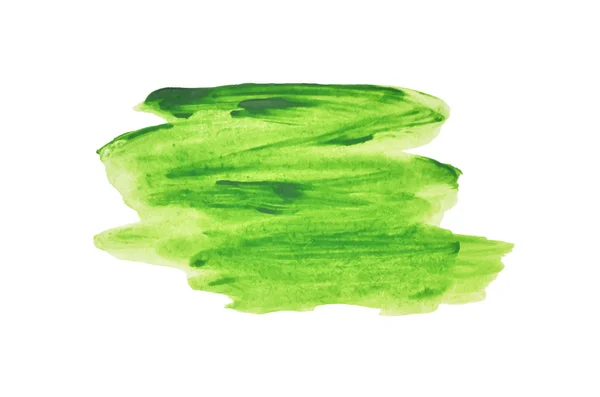 Abstraktní splash zelené akvarel na bílém pozadí, vektorové ilustrace — Stockový vektor