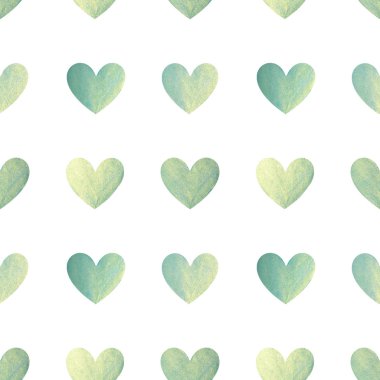 Arka plan mavi inci kalpler el boyaması, seamless modeli ile