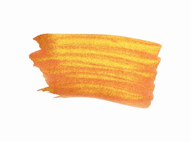 Beyaz arka plan üzerine altın boya sıçraması, vektör illüstrasyon