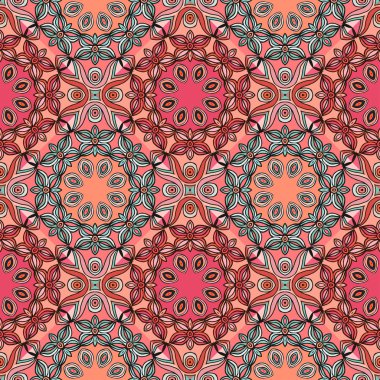 Güzel mandalalar ile Seamless modeli. Vektör çizim