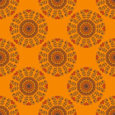 Güzel mandalalar ile Seamless modeli. Vektör çizim