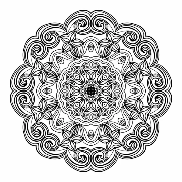 Мандала. Векторный орнамент, круглый декоративный элемент для Вашего дизайна — стоковый вектор