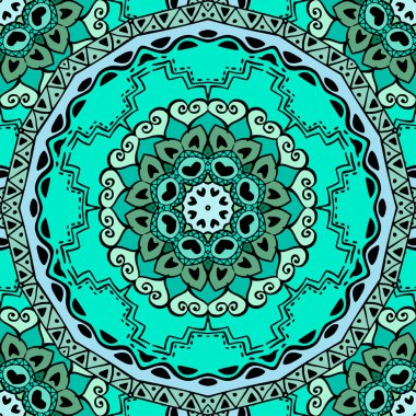 Güzel mandalalar ile Seamless modeli. Vektör çizim