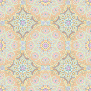 Güzel mandalalar ile Seamless modeli. Vektör çizim