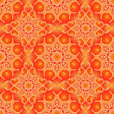 Güzel mandalalar şeftali renkleri ile Seamless modeli. Vektör çizim