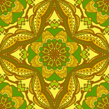 Güzel mandalalar ile Seamless modeli. Vektör çizim