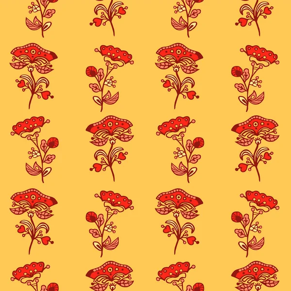 Modèle sans couture avec des fleurs — Image vectorielle