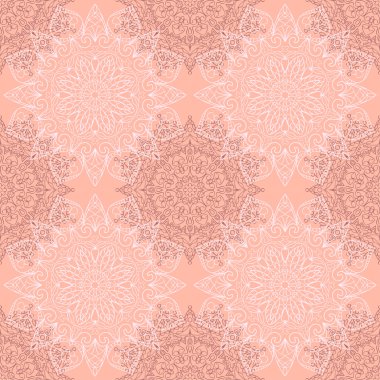 Seamless modeli. Güzel renklerde dekoratif çiçek desenli. Vektör çizim