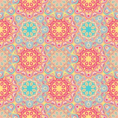 Güzel mandalalar ile Seamless modeli. Vektör çizim