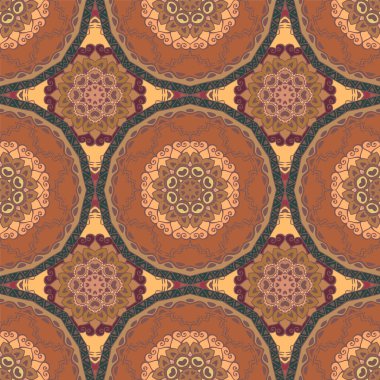 Seamless modeli. Güzel renklerde dekoratif desen. Vektör çizim